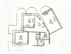 3-��������� �������� � 64.7 �² � 8/13 ����, ���� �� 280 ���� 2